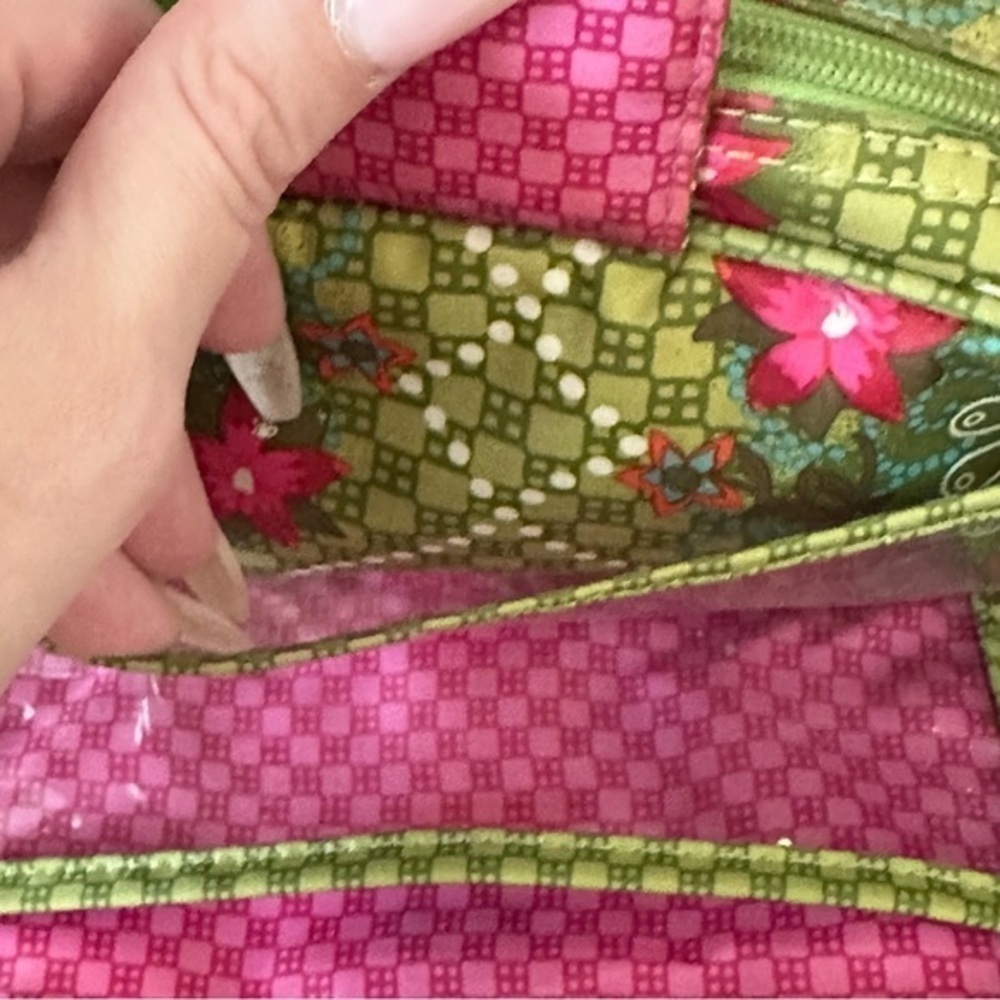 OILILY pink and green floral TRAVEL cosmetics bag - Picture 4 of 9
